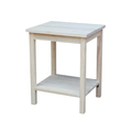 International Concepts Rectangle Portman Accent Table, 16 in W X 14 in L X 20 in H, Wood, Unfinished OT-41
